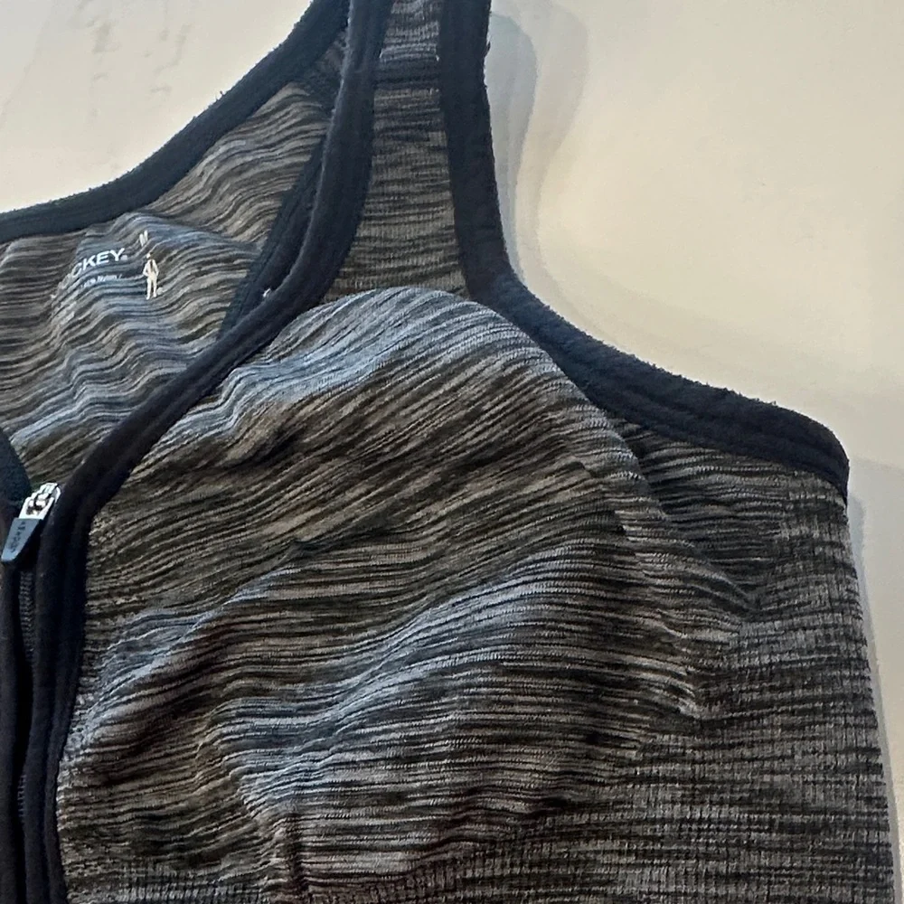 Jockey Women's Charcoal and Black Sports Bra - Picture 4 of 6